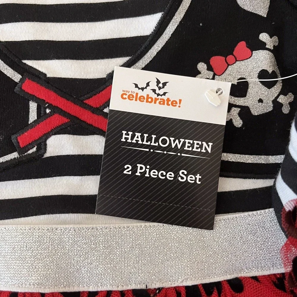 Way to Celebrate‎ Infant 3-6M Halloween Costume Ladybug Pirate 2 Piece NWT